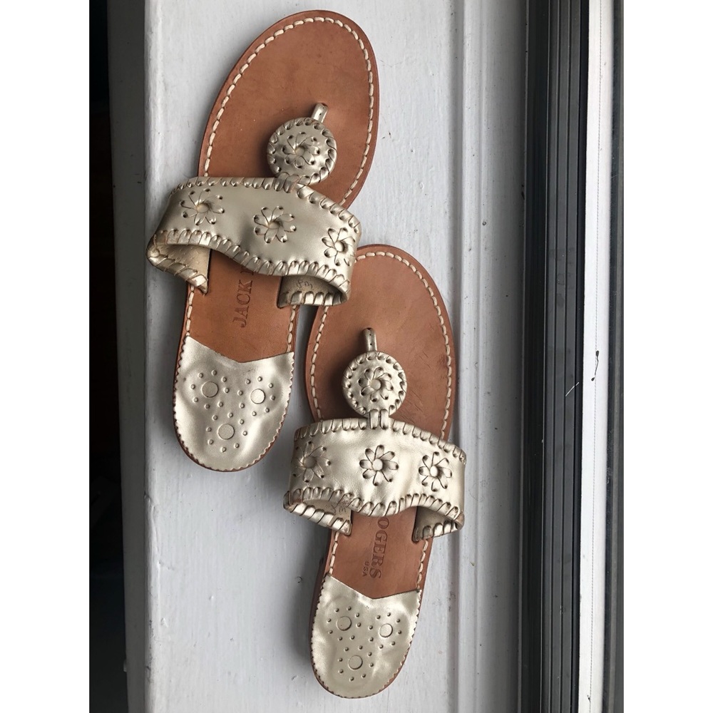 Jack Rogers Gold Sandals